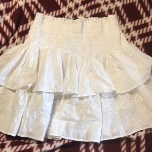 White Tiered Ruffle Skirt - Women